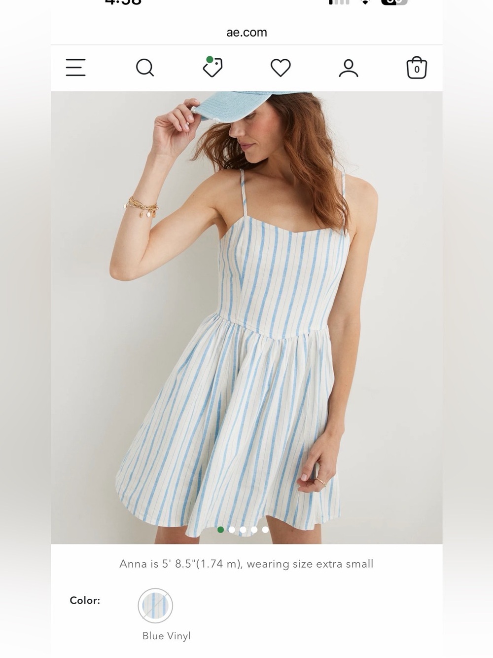 Aerie Linen Blend Go To Summer Dress - size xs NWT